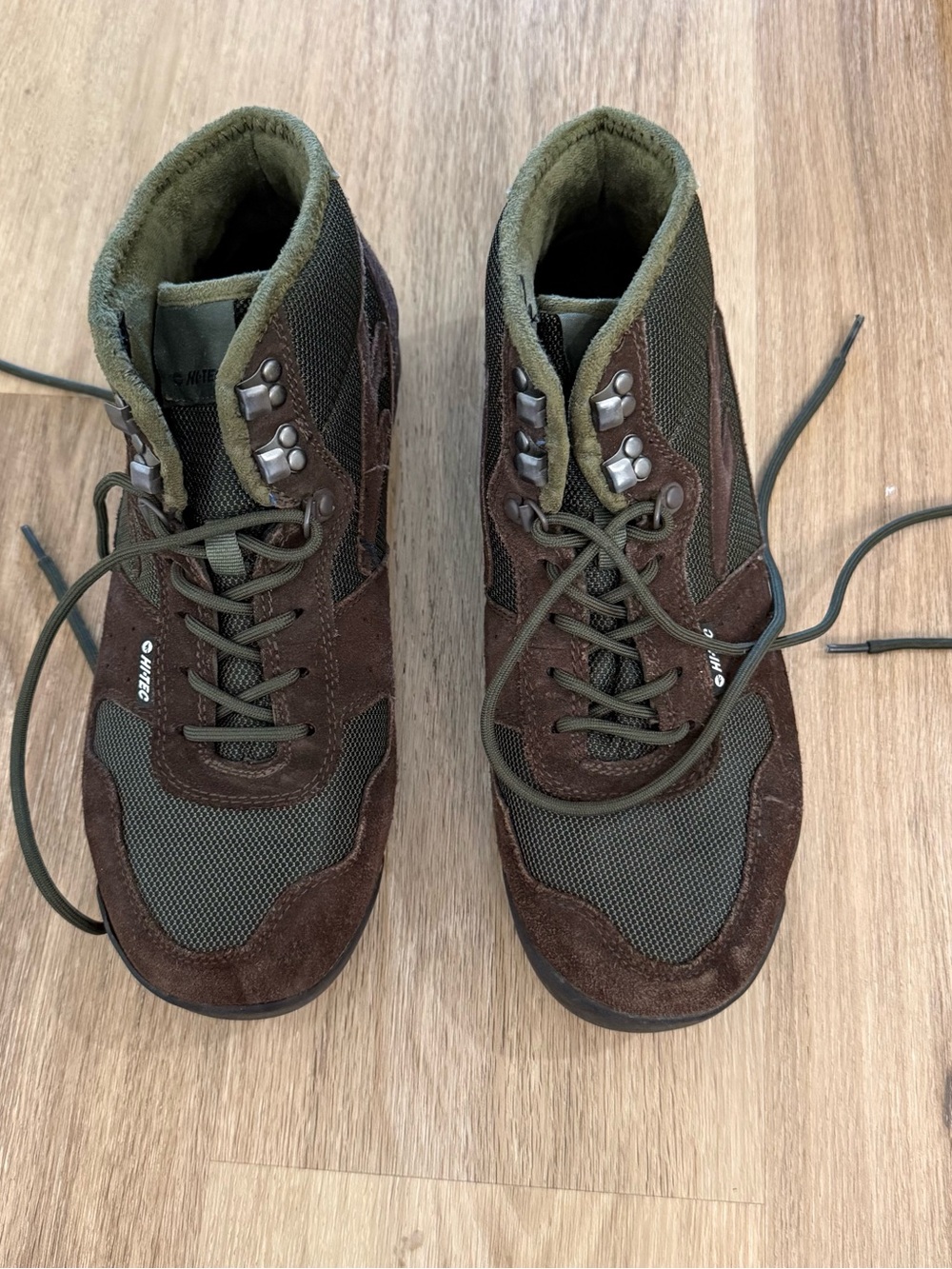 Hi-TEC Men's Olive and Brown High-Top Outdoor Boots